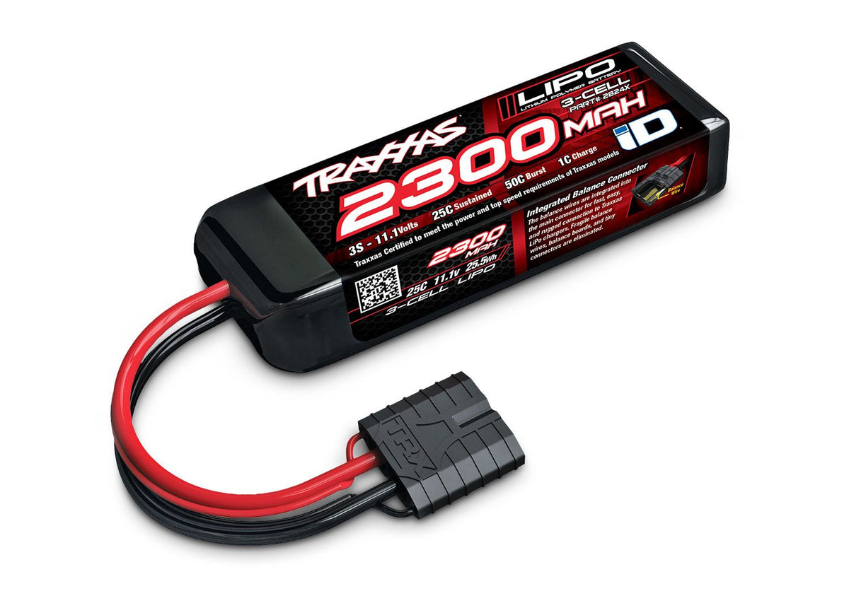 Traxxas 3S 11.1V 2300mAh 25C LiPo Battery with iD Connector – 2824X