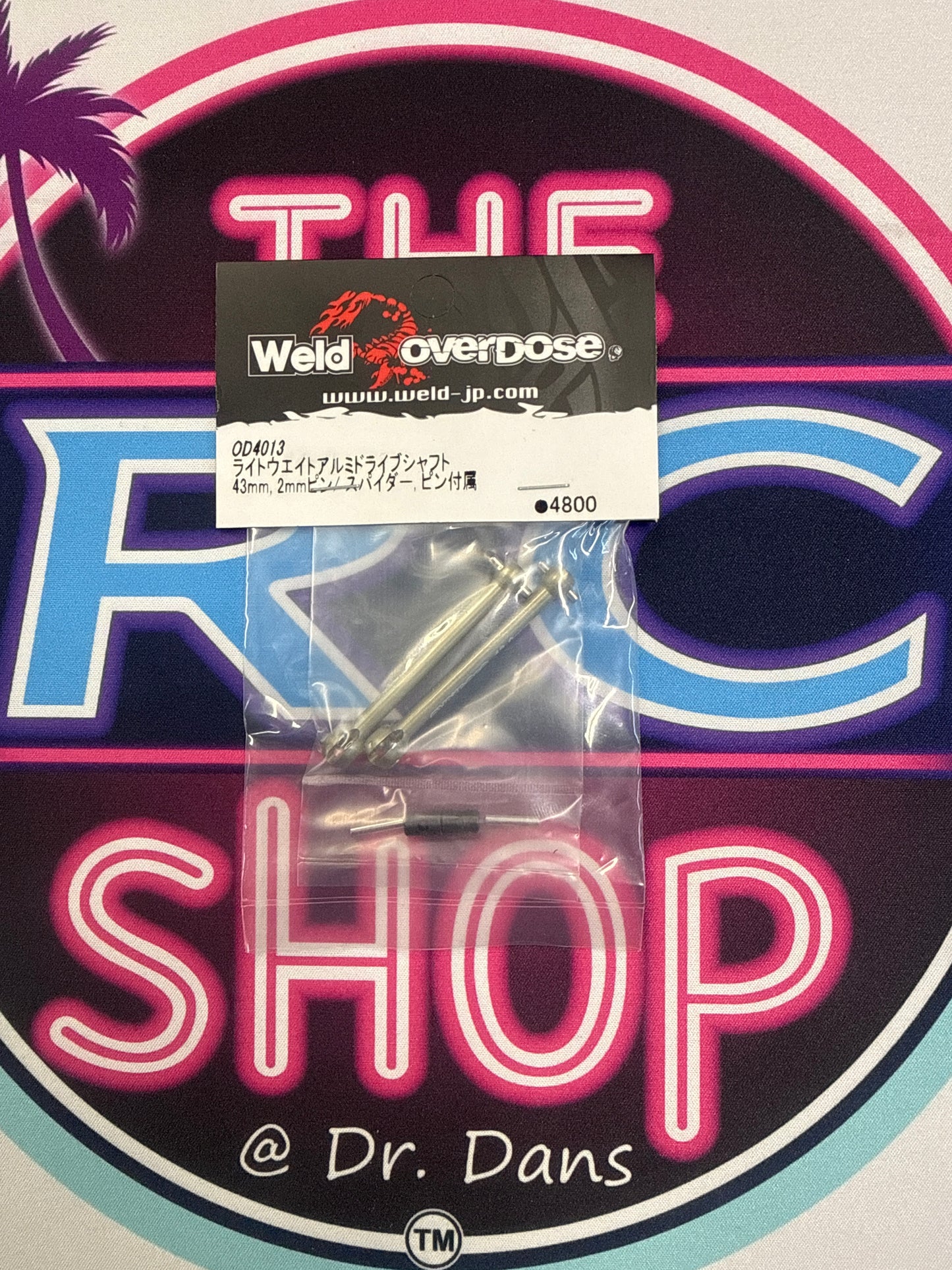 Weld OVERDOSE Lightweight Aluminum Drive Shaft 43mm / 44mm / 45.5mm – OD4013 OD4014 OD4015