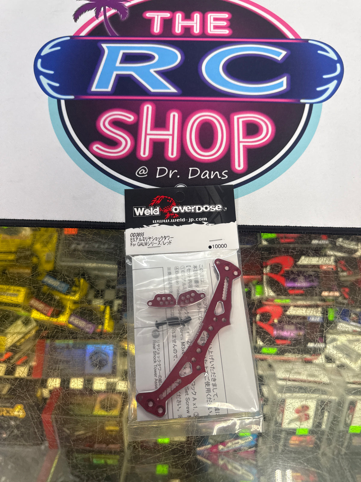OVERDOSE OD3855 ES Aluminum Rear Shock Tower for GALM – Red
