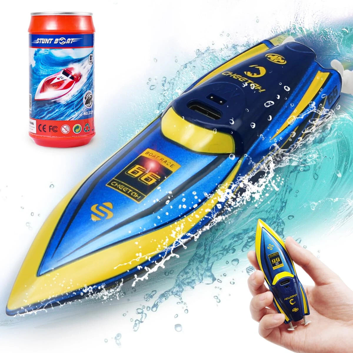 Soda Can Boat  RC Micro STUNT BOAT Mini Speed Boat- 2.4GHZ  | The RC Shop at Dr Dans