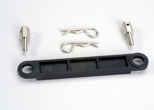 3727   Black Battery Hold-Down Plate with Hardware   | The RC Shop at Dr Dans