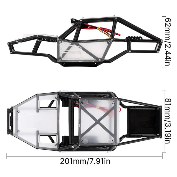 INJ4M-53    INJORA Rock Tarantula Nylon Buggy Body Chassis Kit For 1/18 TRX4M