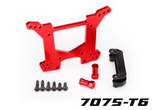 6738R Shock tower, rear, 7075-T6 aluminum (red-anodized)