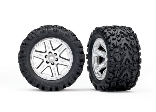 6774R  RXT 2.8" Satin Chrome Wheels & Talon EXT Tires (2)  | The RC Shop at Dr Dans