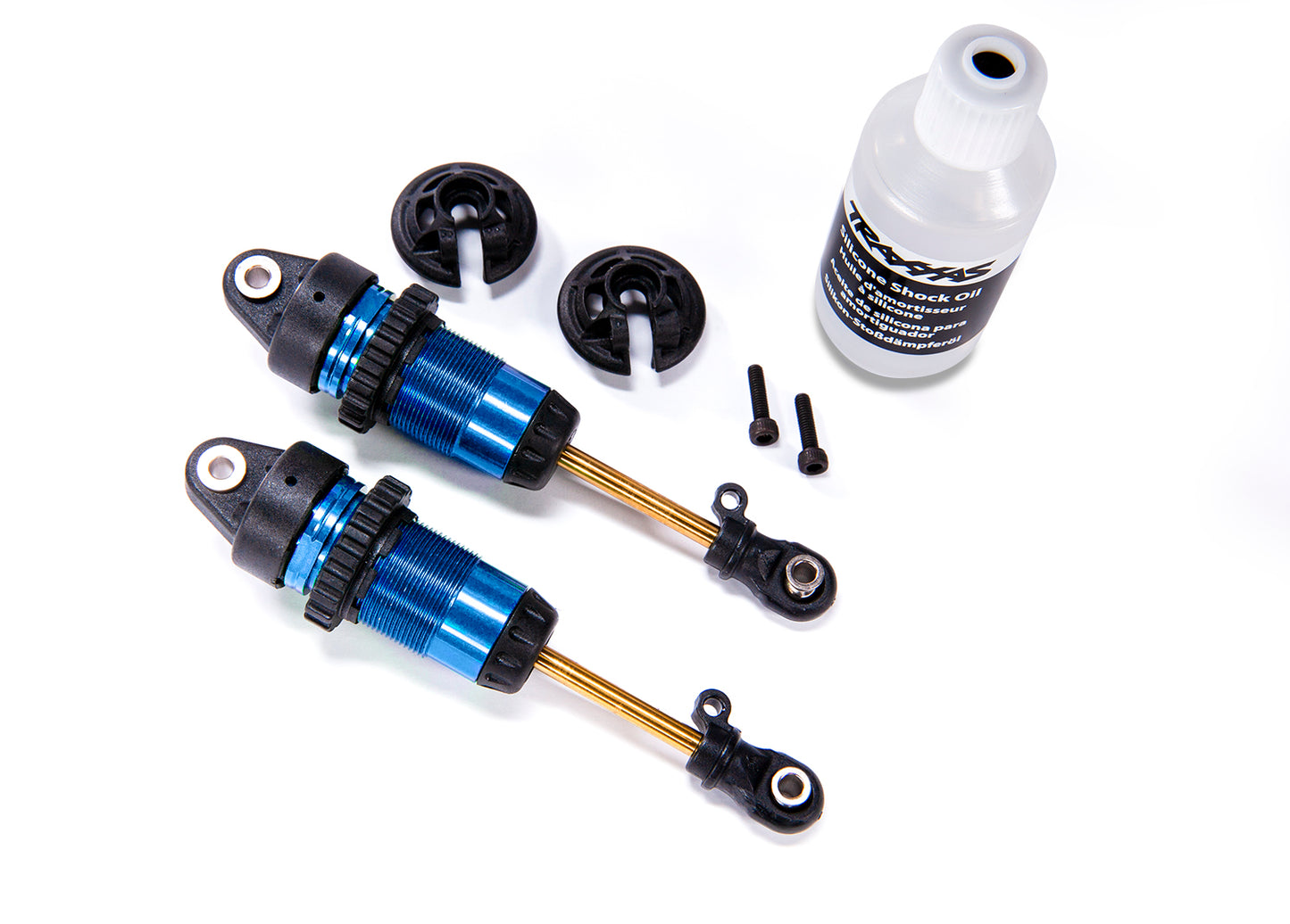 7461    1/10 Blue Aluminum Long GTR Shocks (2)  |The RC Shop at Dr Dans