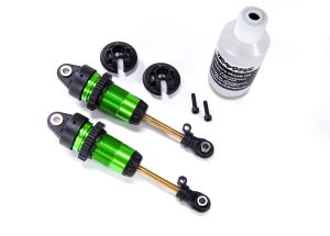 7461G  1/10 Green Aluminum Long GTR Shocks (2)