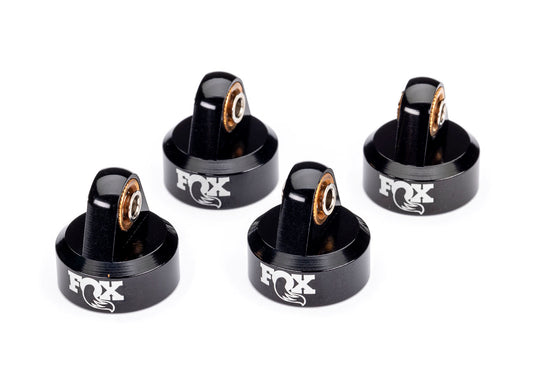 8456  Fox Black Aluminum GTR Shock Caps (4)  | The RC Shop at Dr Dans