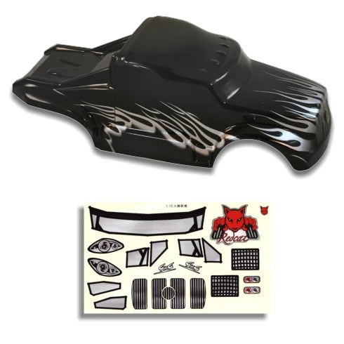 88035   1/10th Semi Truck Body(Black/Silver)(1pc)  | The RC Shop at Dr Dans