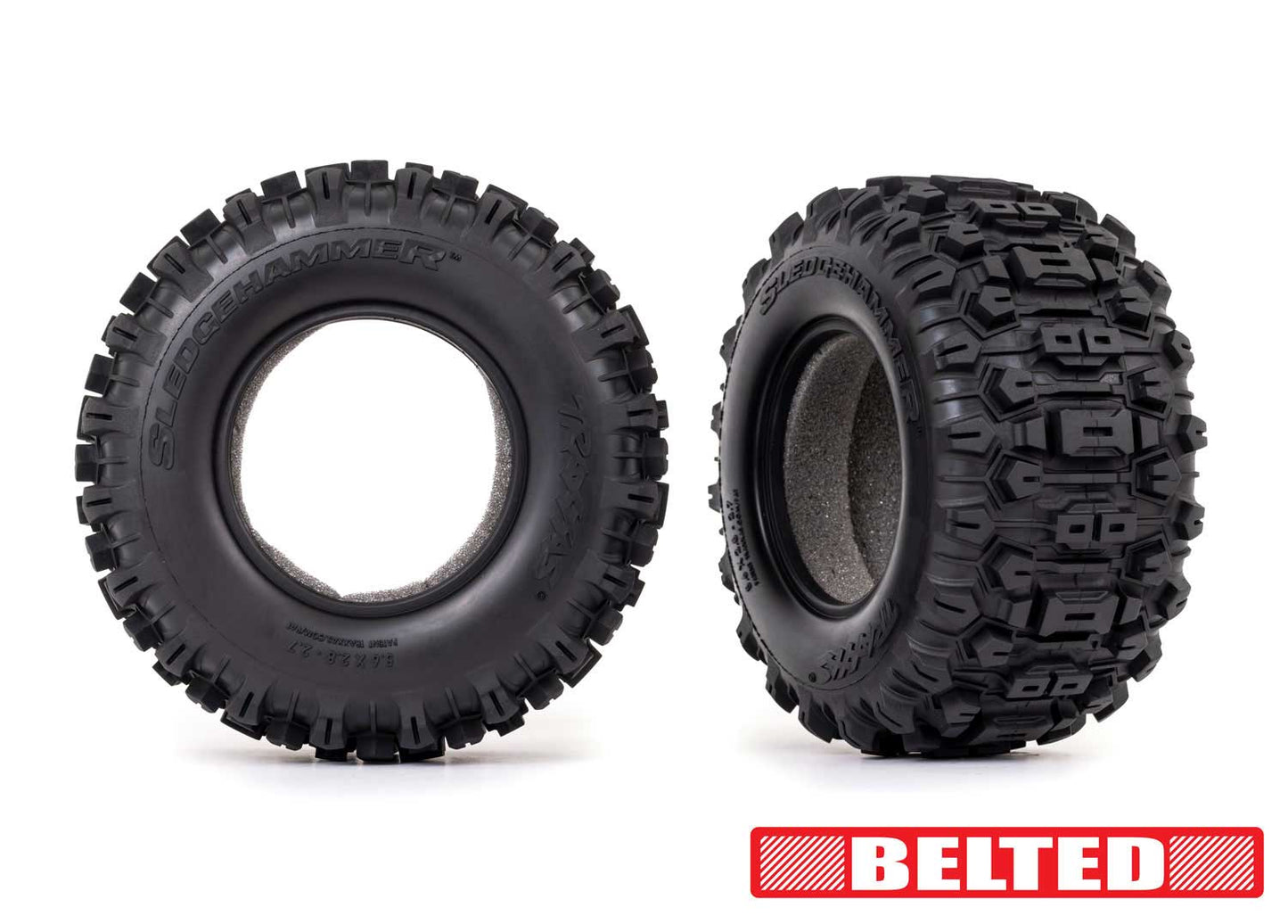 8975    Sledgehammer Belted 2.8" Tires w/ Foam Inserts (2)