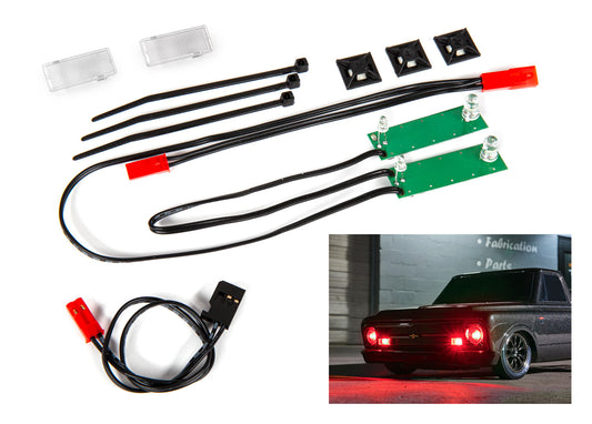 9496R   Drag Slash Red LED Headlight Set