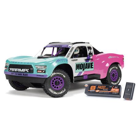 ARA2304ST1  TEAL 1/16 MOJAVE GROM 223S DSC 4X4 RTR Brushless Desert Truck (Battery & Charger Included), White (Copy)