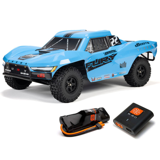 ARA3221ST2	 1/10 FURY 2WD RTR Brushed Short Course Truck (Battery & Charger Included), Blue