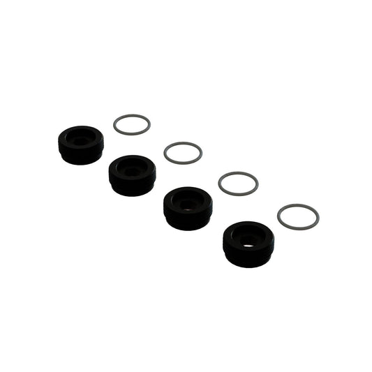 ARA330775   Front Hub Nut Includes O-Rings, Aluminum, Black (4)       | The RC Shop at Dr Dans