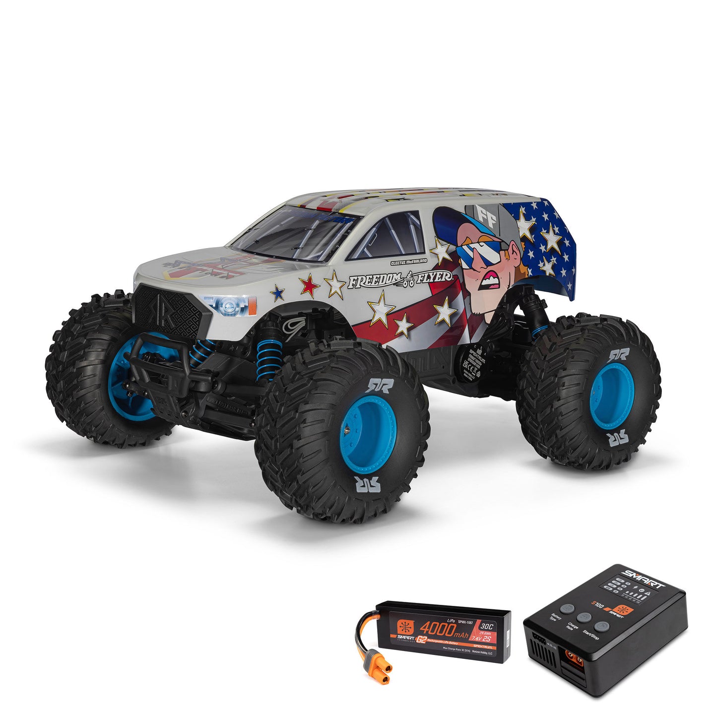 **PREORDER  - Release Date 7/15/26 **    ARA2130FF / ARA3530SFFT1     FREEDOM FLYER RTR Brushless Monster Truck (Battery & Charger Included)  | The RC Shop at Dr Dans