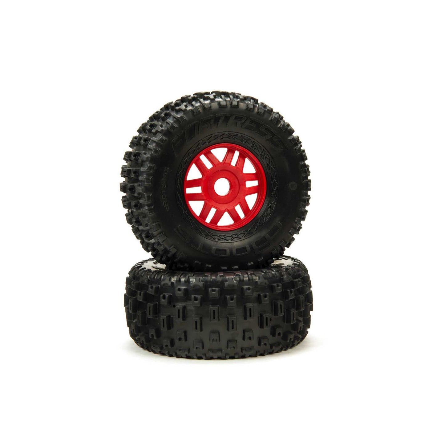 ARA550065	 DBOOTS 'Fortress' Tire Set Glued (Red) (2pcs)