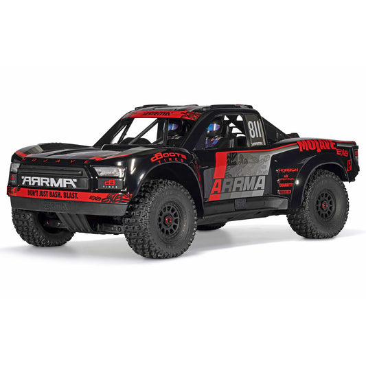 ARA7704V3T1     1/7 MOJAVE 6S EXB 4X4 RTR Brushless Desert Truck, Black   | The RC Shop at Dr Dans