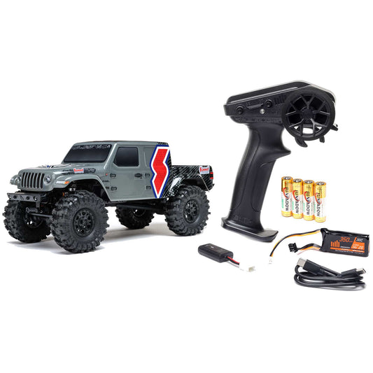 AXI-2324	 SCX24 Summit Racing Jeep Gladiator 4x4 Rock Crawler RTR, Gray
