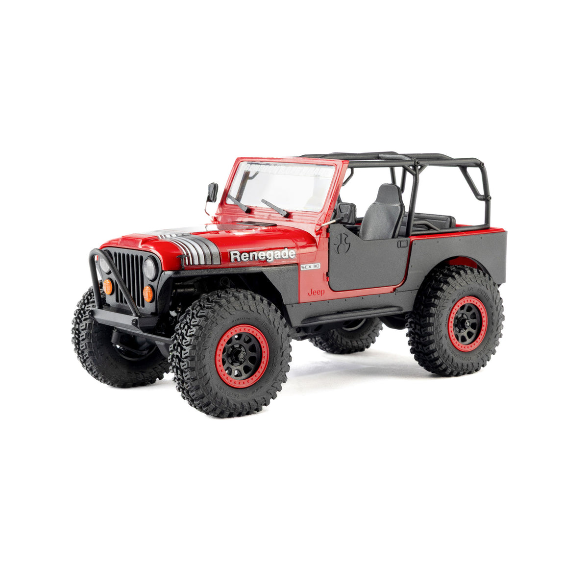** PREORDER**   Axial SCX30 Jeep CJ-7 1/30 Scale 4WD RTR Rock Crawler – GenRight Red / Classic Green | PREORDER