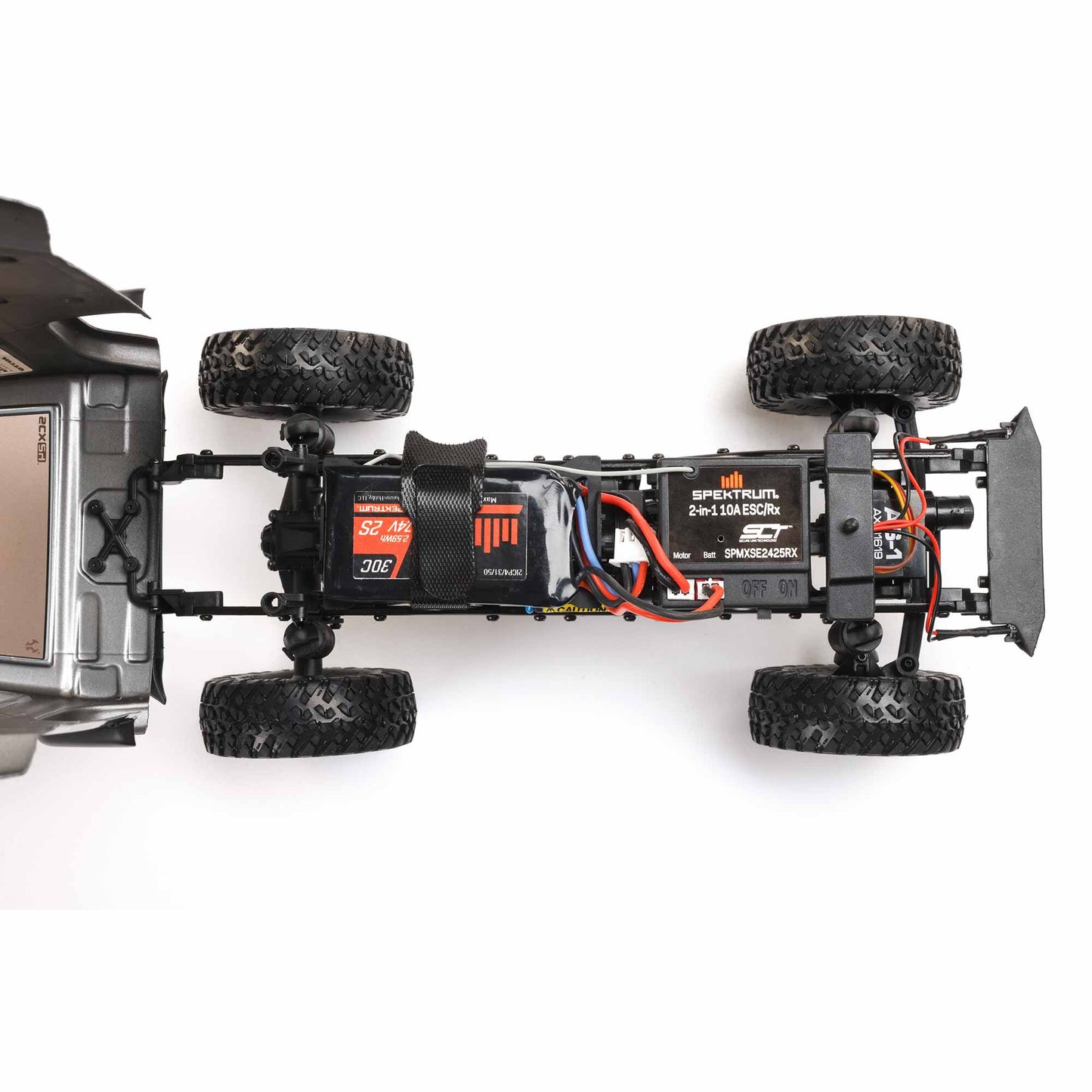 AXI00002V3T SCX24 2019 Jeep Wrangler JLU CRC, Gray: 1/24 4WD RTR