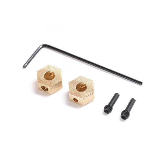 AXI302002 Hex Hub, Brass (2): SCX24, AX24  |The RC Shop at Dr Dans