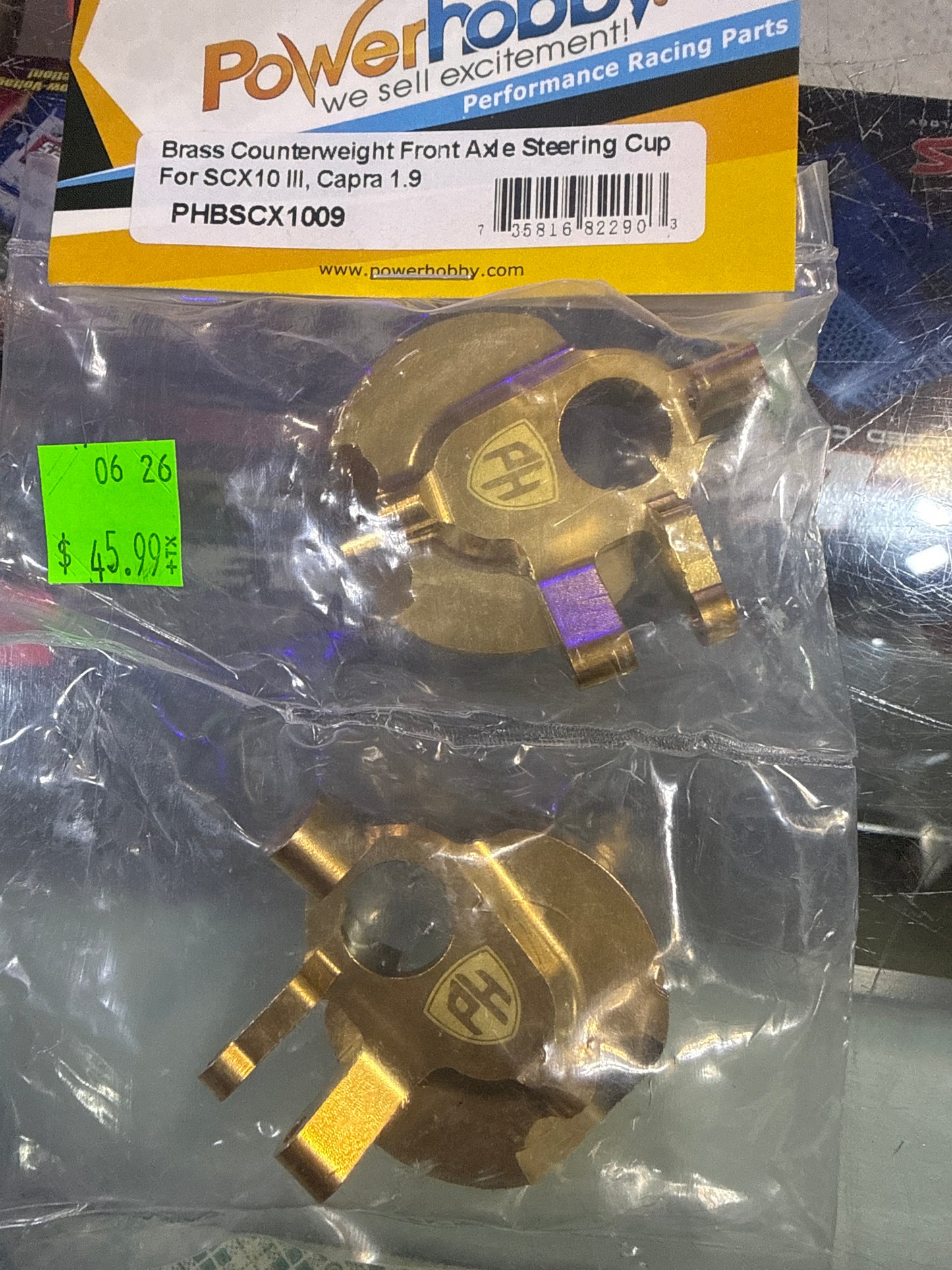 Power Hobby Brass Front Portal Steering Knuckles for Axial Capra / SCX10 III PHBSCX1009 - the rc shop at drdans