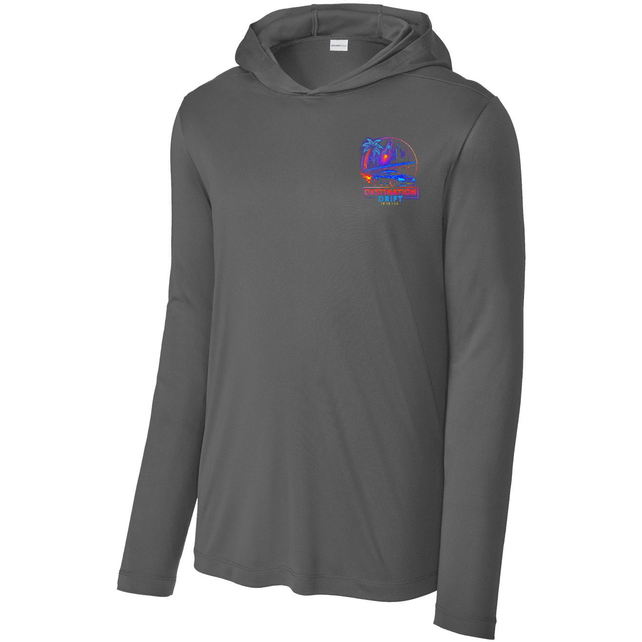 Posi-UV Pro Long Sleeve Hoodie Destination Drift logo