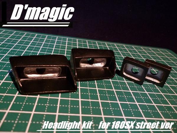 DM3-200  Nissan 180sx RPS13 FLUSH Headlight + Driving Foglight Kit Buckets (5mm LED ready) [D'Magic]    | The RC Shop at Dr Dans