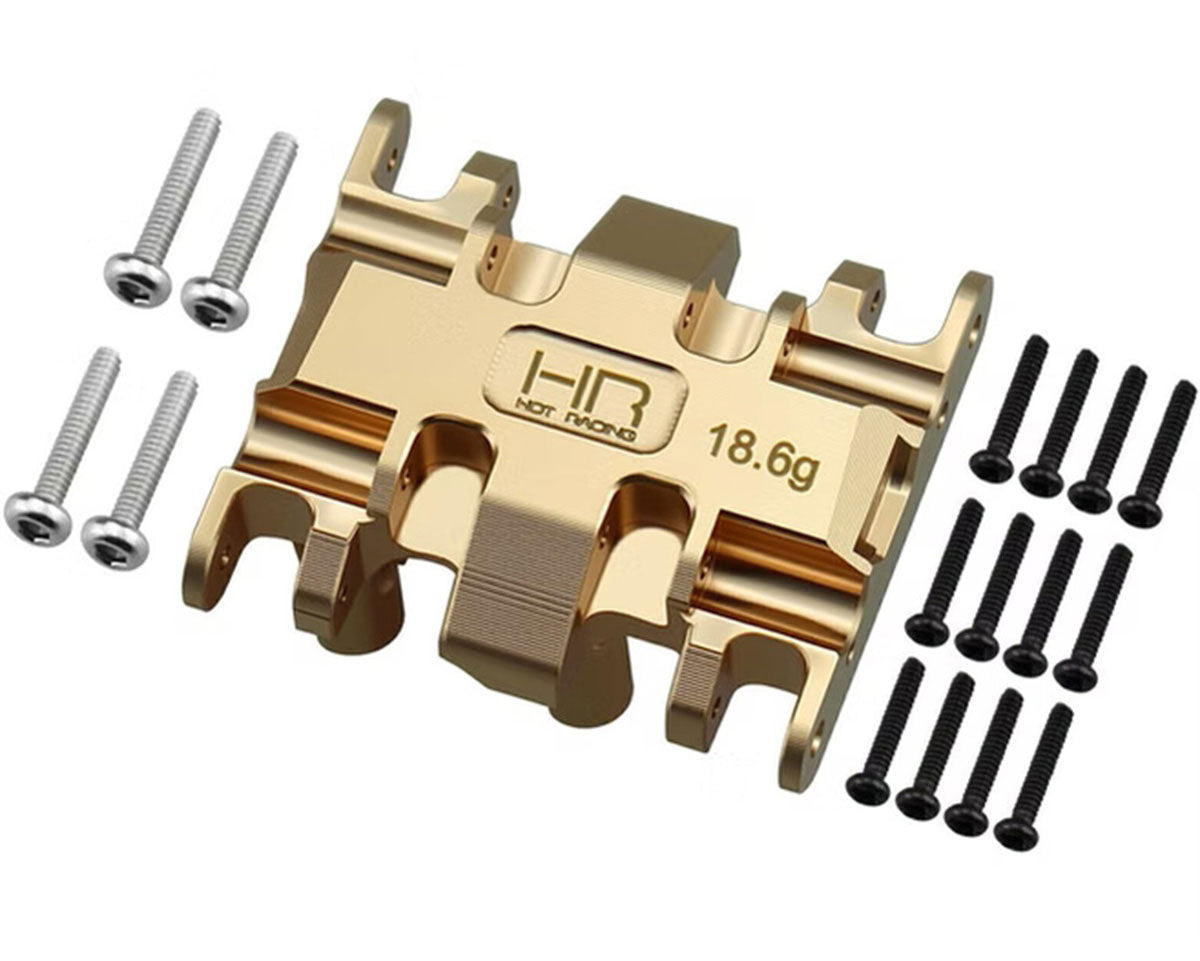 HRASXTY38LH	Hot Racing Brass Center Gearbox Mount, SCX30 - THE RC SHOP AT DRDANS