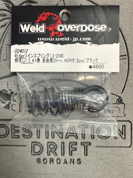OD4012 4edge twin spring 1.2-20 45 1.2 dia 4.5 coil 20mm 2pcs