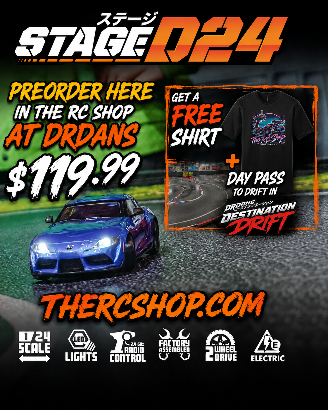 **PREORDER ONLY** HPI161267 / HPI161268    Stage - D24 2024 Toyota GR Supra      | The RC Shop at Dr Dans