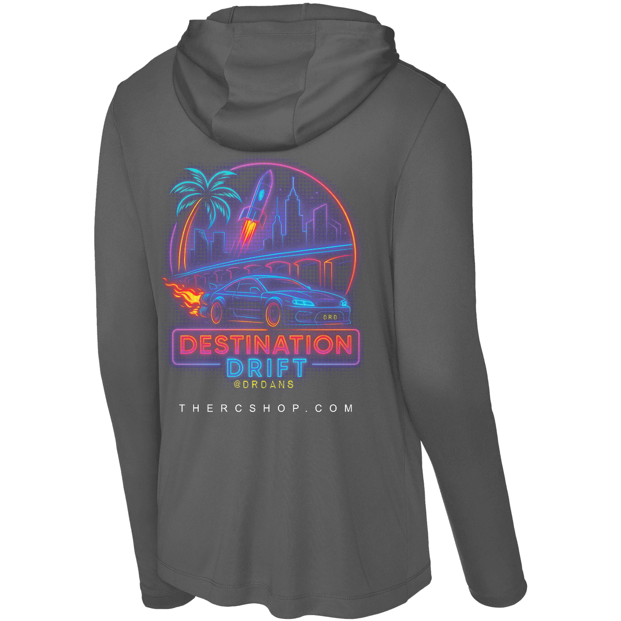 Posi-UV Pro Long Sleeve Hoodie Destination Drift logo