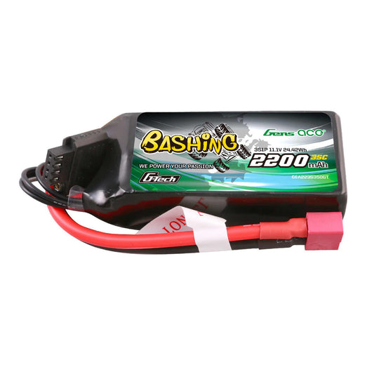 GEA223S35DGT	 11.1V 2200mAh 3S 35C G-Tech Bashing LiPo Battery: Deans   | The RC Shop at Dr Dans