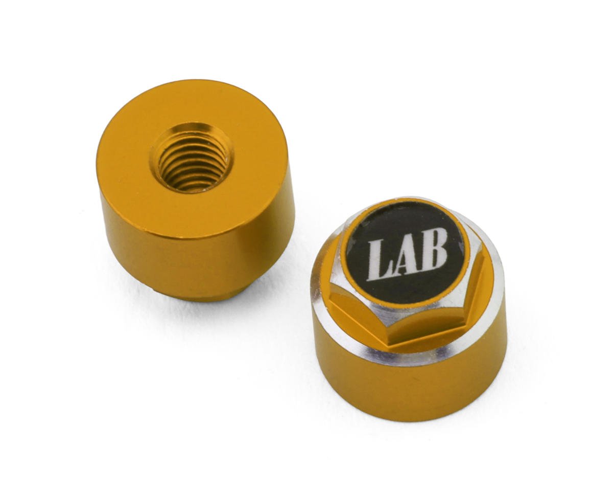 LWH-LP LAB Aluminum 4mm Capped Wheel Nuts (2)