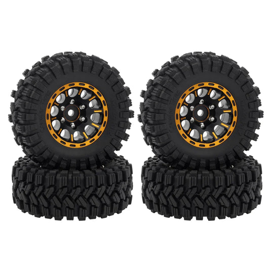HD0928-TRX4M-01-KY0375     MEUS Racing 1.2-inch Beadlock Wheels Brass Rim+ Aluminum 1.0(plus) Tire Set Negative Hub -4MM 42G For TRX4M SCX24 - Black Model B     | The RC Shop at Dr Dans