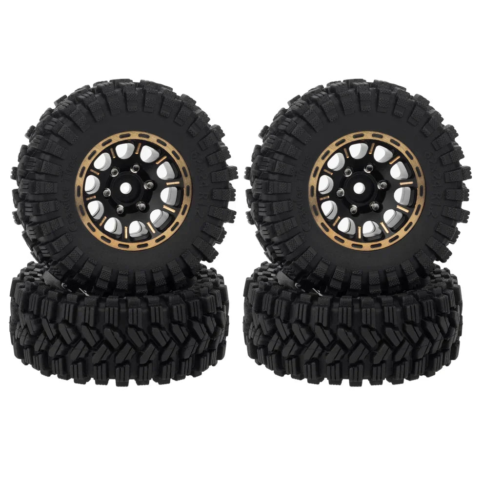 HD0957-TRX4M-01-KY0380       MEUS Racing 1.2 inch Beadlock Wheels Brass 1.0(plus) Wheel & Tire Set 62*24MM -4MM Negative Hub 77G For TRX4M SCX24 - Sport B       | The RC Shop at Dr Dans