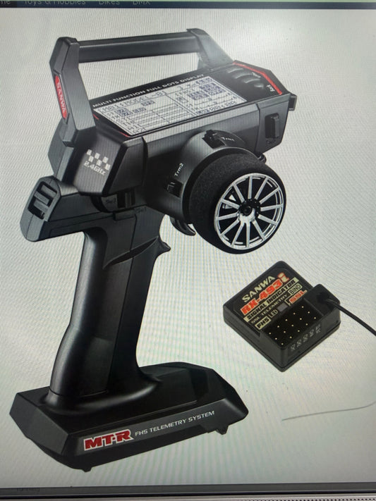 Sanwa MT-R FH5 4Channel 2.4GHz Radio System with RX-493i Receiver  | The RC Shop at Dr Dans
