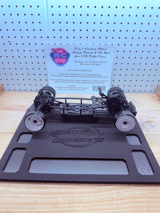 2 in 1 Carbon Fiber Setup Board & Pit Mat for 1/10 Drift Cars Destination Drift official The Rc Shop at DrDans