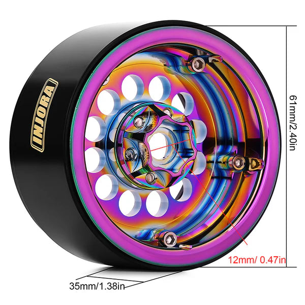 INJDGW-2257RW    INJORA 2.2" Super Heavy Brass -10mm Offset Wheels for 1/10 RC Crawlers (W2257)    | The RC Shop at Dr Dans