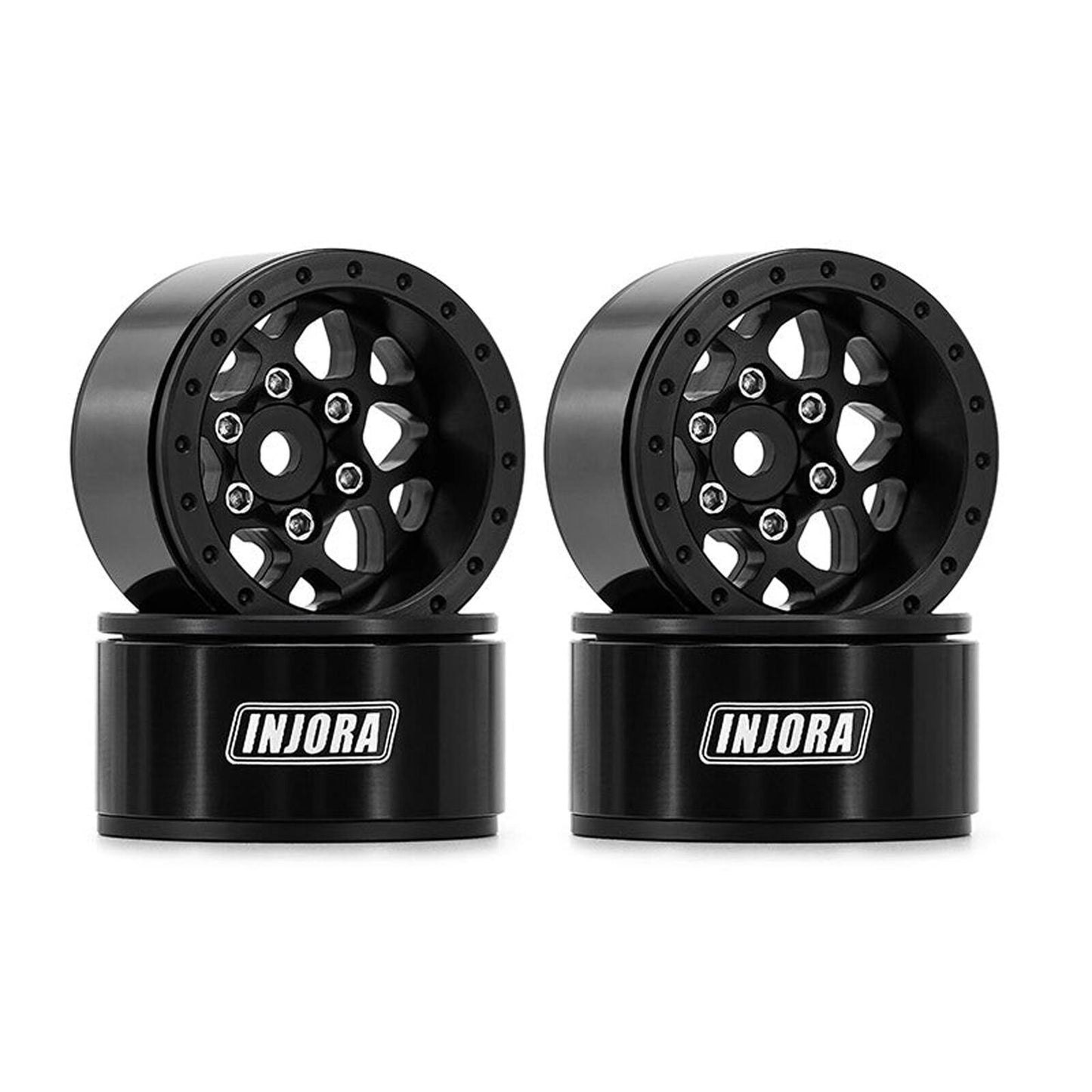 INJYQW-1013BK      INJORA W1013 1.0" Aluminum -4.70mm Offset Beadlock Rock Crawler Wheels, Black (4)       | The RC Shop at Dr Dans