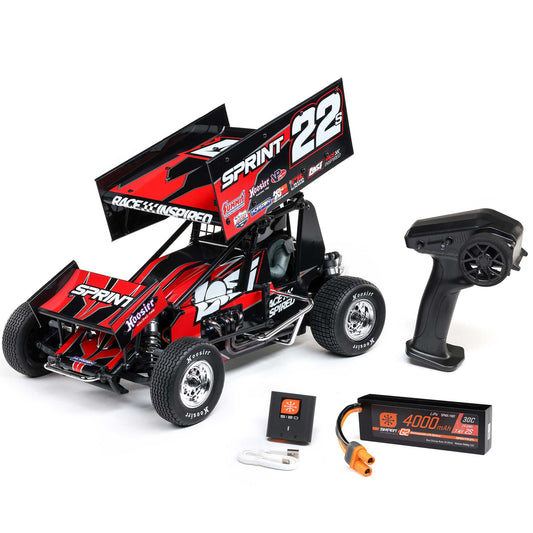 PRE-ORDER  LOS-2359	 22S Sprint, RTR with Battery and Charger, Red: 1/10 2WD