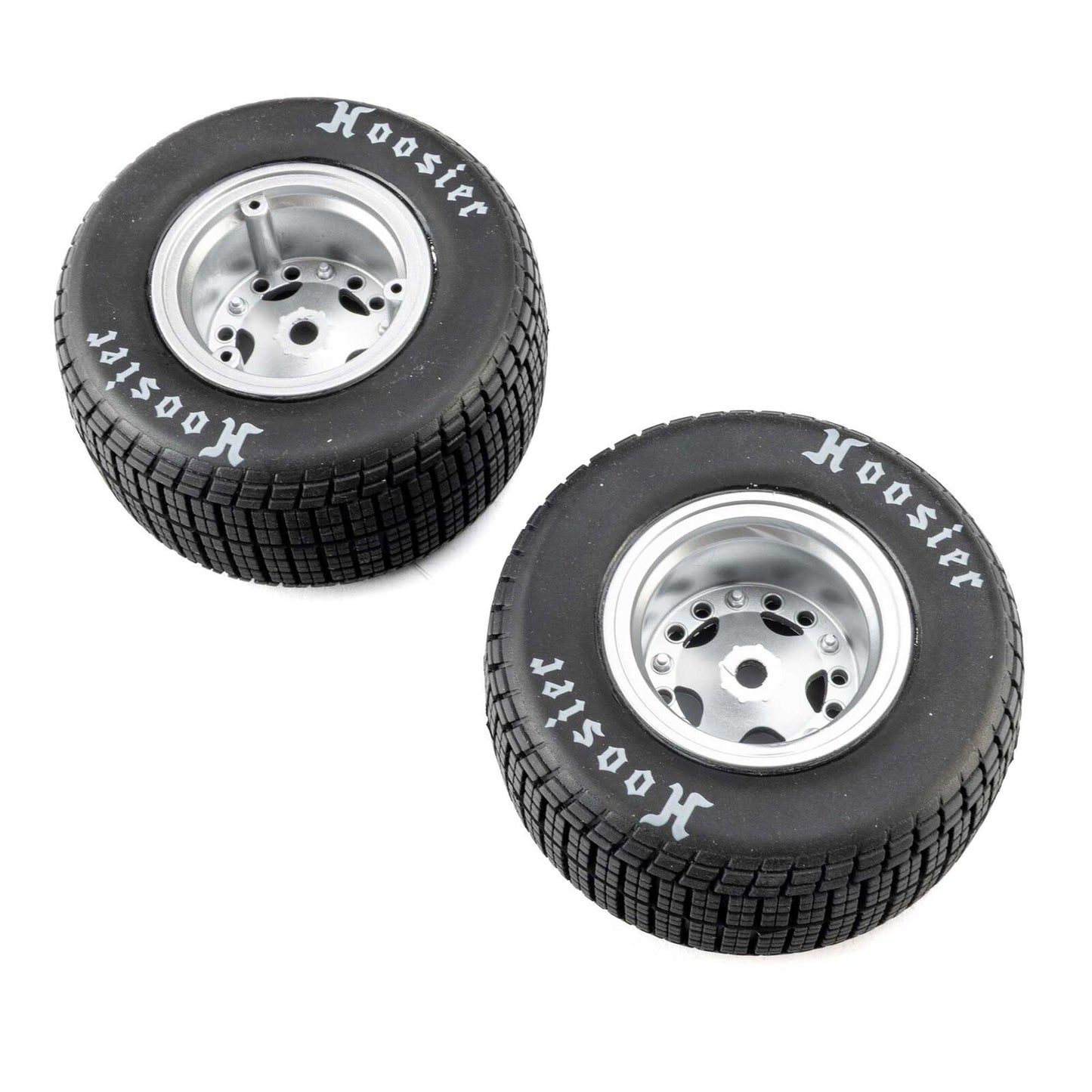 LOS-4641     Losi Hoosier Tires, Soft, Mounted, Satin Aluminum, Left/Right (2): 22S DLM   | The RC Shop at Dr Dans