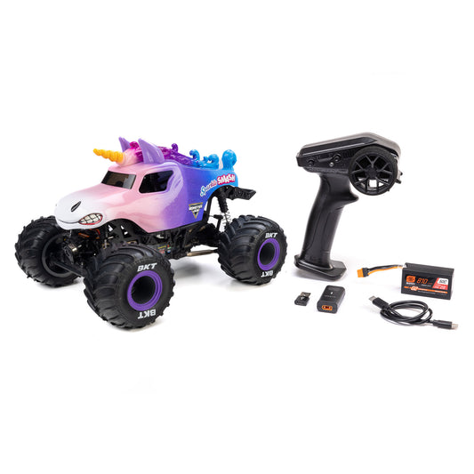 Losi 1/18 Mini LMT Sparkle Smash 2S 4X4 RTR Monster Jam RC Truck w/ Battery & Charger – LOS01026T5