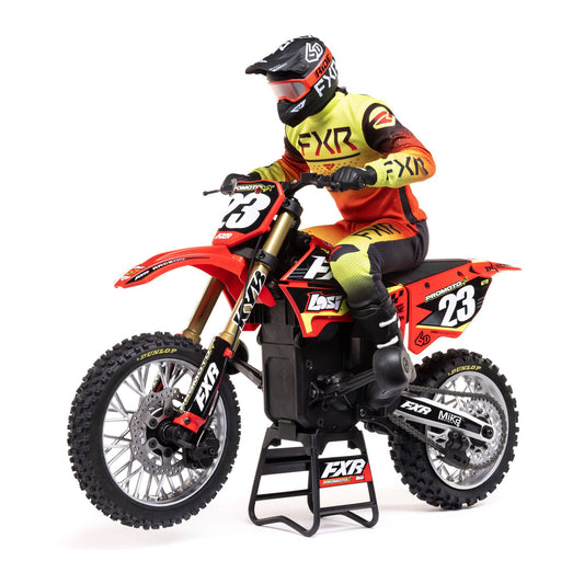 LOS06000T1   1/4 Promoto-MX FXR 2S RTR Brushless Motorcycle, Red  | The RC Shop at Dr Dans