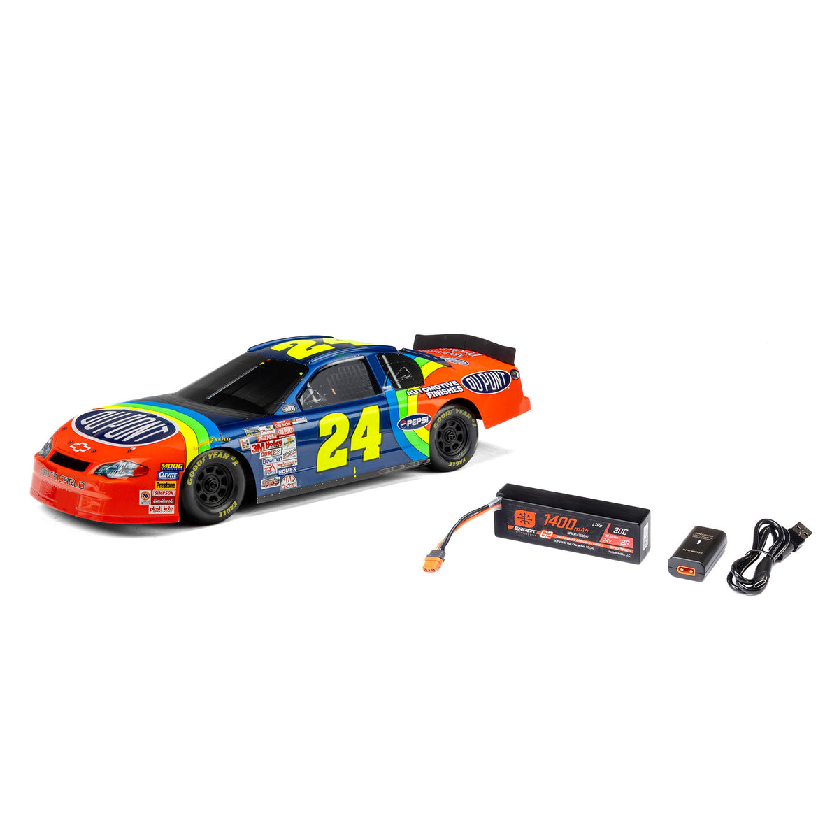 Losi 1/12 NASCAR 2S AWD RTR RC Race Car w/ Battery & Charger – Driver Variants