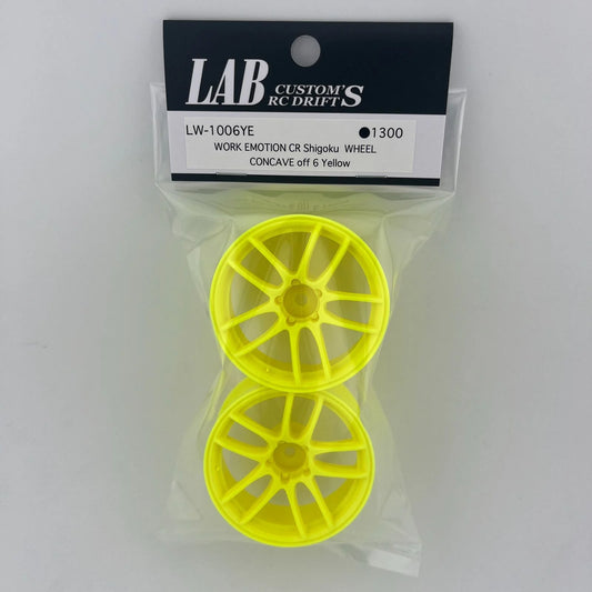 LW-1006YE   1-10 WORK EMOTION CR SHIGOKU YELLOW RIMS   | The RC Shop at Dr Dans