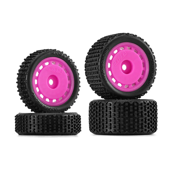 MBT01  INJORA Pre-mounted Pin Buggy Tires & Wheels for 1/24 Losi Micro-B  |The RC Shop at Dr Dans
