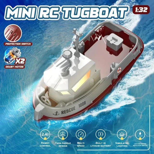 MIC3107   1/32 Mini Rescue TUG BOAT Duel Prop W/ LED   | The RC Shop at Dr Dans