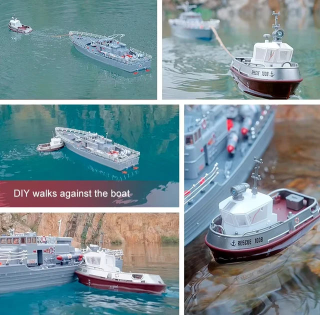 MIC3107   1/32 Mini Rescue TUG BOAT Duel Prop W/ LED   | The RC Shop at Dr Dans