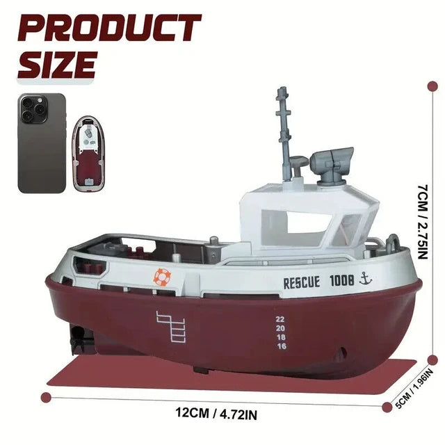 MIC3107   1/32 Mini Rescue TUG BOAT Duel Prop W/ LED   | The RC Shop at Dr Dans