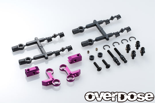OVERDOSE Adjustable Aluminum Front Upper Arm Type-2 for GALM RWD – Red / Purple / Black